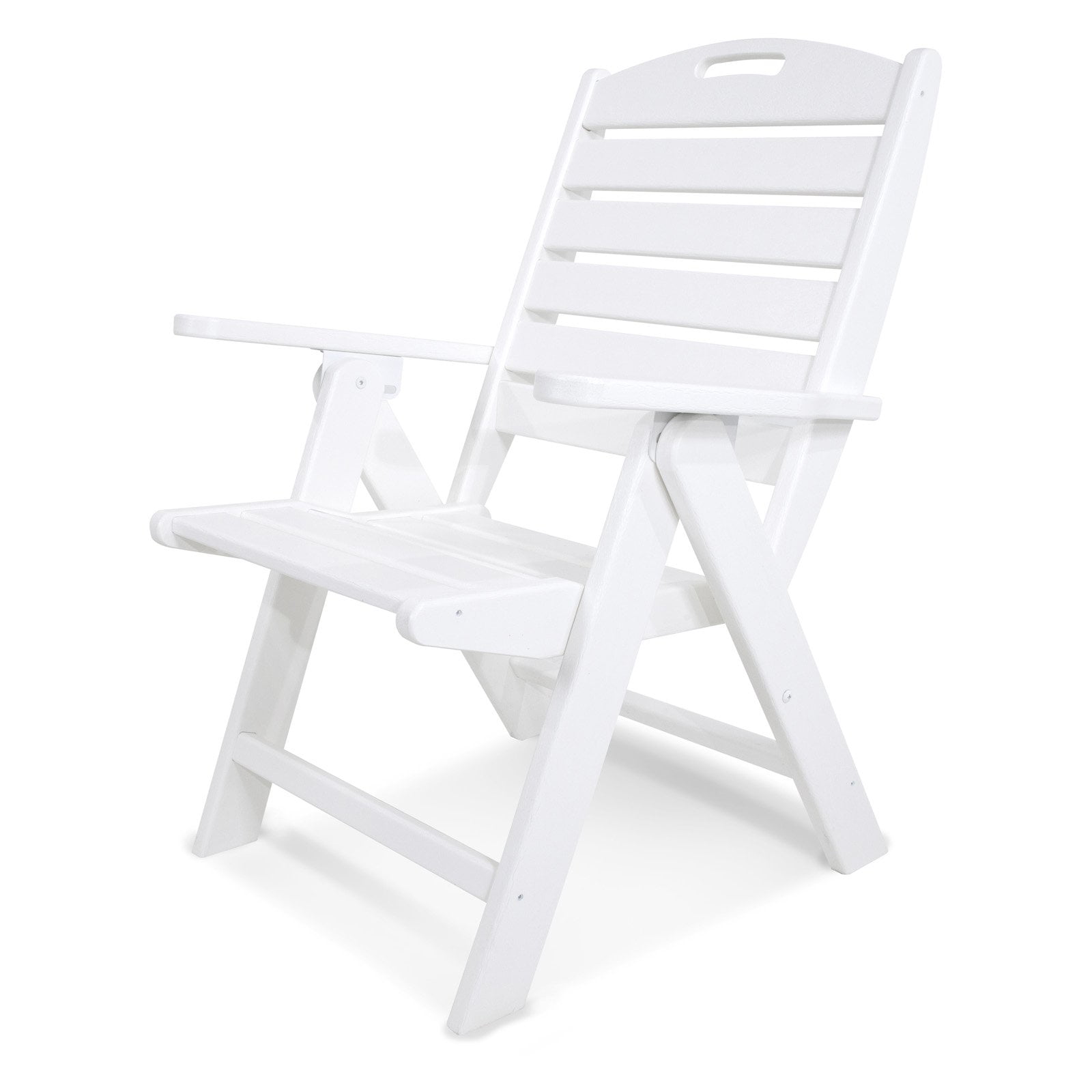 POLYWOOD® Nautical Recycled Plastic Highback Patio Chair