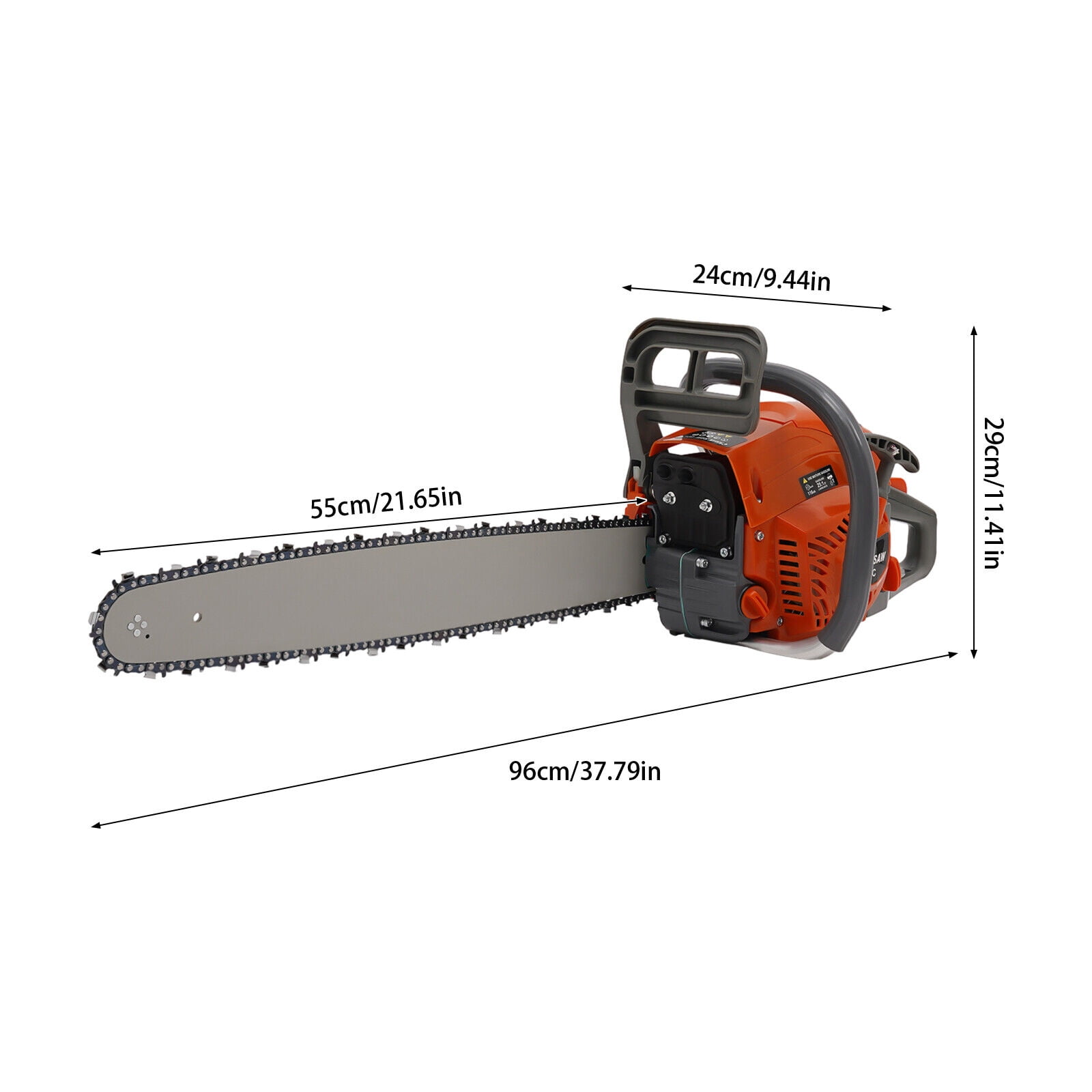 Handheld Cordless Petrol Chain Saw,  Gas Powered Chainsaw, 60cc Gasoline Chainsaw Power Head for Garden Pruning, Forest Logging, Chopping Wood