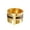 Gold Black, variant on Women's Stainless Steel with Zirconia Roman Numerals 3 in 1 Ring Gold Size 8.75