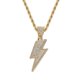 thumbnail image 1 of Collar de cadena para hombre, collar europeo y americano de Hip Hop, llave relámpago de dos colores, moda, 1 of 5