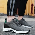 thumbnail image 6 of Mens Shoes,Elevator Casual Sneakers Lightweight Breathable Mesh Trainers Lace Up Sports Footwear With Hidden Lift Heel Height Increase,Shoes for Men,Grey,9.5, 6 of 8