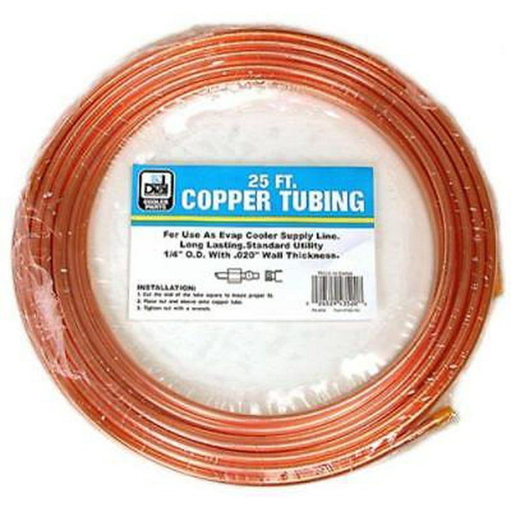 1/4" x 25' Copper Tube Use As Water Supply Line For Evaporative Cooler