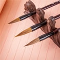 thumbnail image 2 of Chinese Calligraphy Japanese Sumi Drawing Brush Hu Pen Lang Hao (Wolf Hair) 3 Pcs Gift Set, 2 of 5