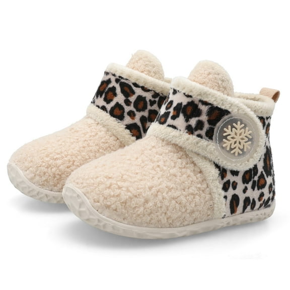 Barerun Baby Boys Girls Slippers House Shoes Indoor Outdoor Leopard