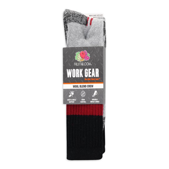 Fruit Of The Loom Mens Boot Socks, 3-Piece
