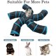 thumbnail image 3 of Túnel para gatos 5 vías grandes plegable con 6 agujeros para mirar juguete interactivo, 3 of 7