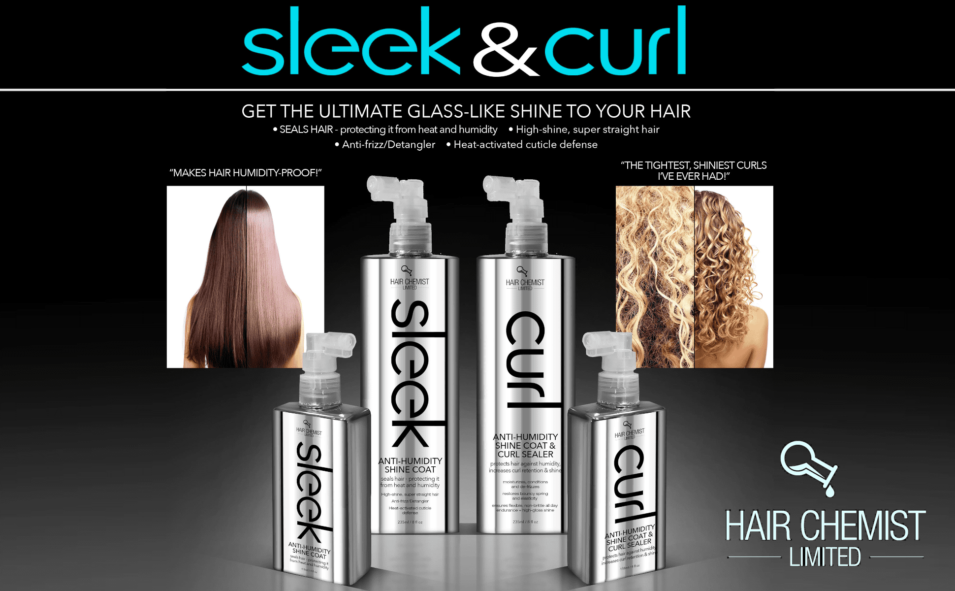 Hair Chemist SLEEK 3 oz. Anti-Humidity Shine Coat for Frizz