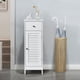 thumbnail image 5 of Costway Armario de Almacenamiento de Pie de Baño con Cajón y Puerta de Persiana Organizador Lateral con Estante Ajustable 32 x 30 x 88 cm Blanco Costway Modern, 5 of 10