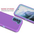 thumbnail image 4 of Galaxy S21 FE 5G Cases, Sturdy Case Cover for Galaxy S21 FE 5G 6.4", Tekcoo Full-Body Heavy Duty Armor Hard Plastic & Shock Absorption Rubber Rugged Bumper 3-in-1 Case Cover -Purple, 4 of 7