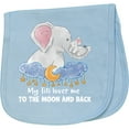 thumbnail image 2 of Inktastic My Titi Loves Me to the Moon and Back Elephant Family Baby Burp Cloth, 2 of 3