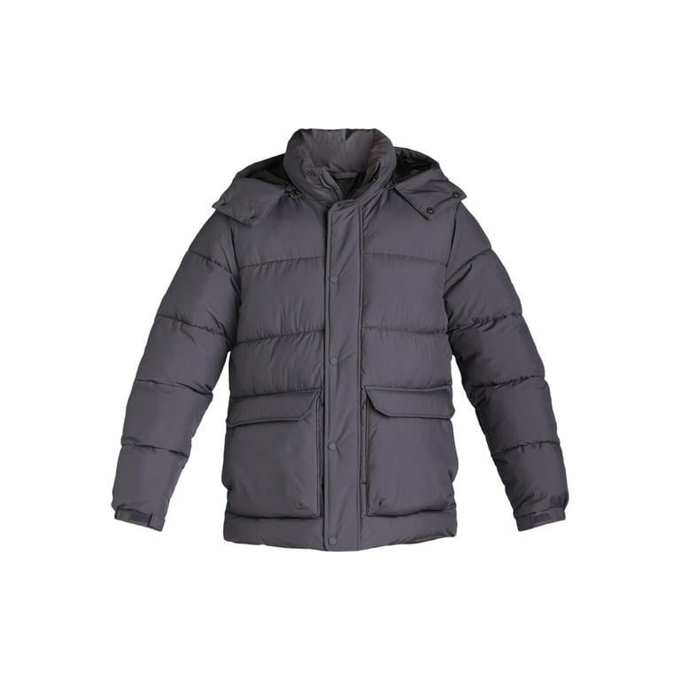 Ozark Trail Men's & Big Men's Puffer Jacket with Hood, Sizes Ozark Trail Men's & Big Men's Puffer Jacket with Hood, Sizes