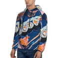 thumbnail image 3 of Wukai Colorful Sushi Food Art Print Men Hoodies Fleece Sweatshirts Long Sleeve Sweaters Pullover Fall Outfits Winter Clothes-4X-Large, 3 of 7