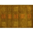 thumbnail image 1 of Ahgly Company Machine Washable Indoor Rectangle Abstract Yellow Modern Area Rugs, 7' x 10', 1 of 4