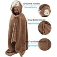thumbnail image 2 of Camibrarace Baby Hooded Bath Towel Newborn Infant Toddler Blanket Bathrobe Soft Thick Absorbent Beach Swimming Shower Towels, 140x70CM, 2 of 8