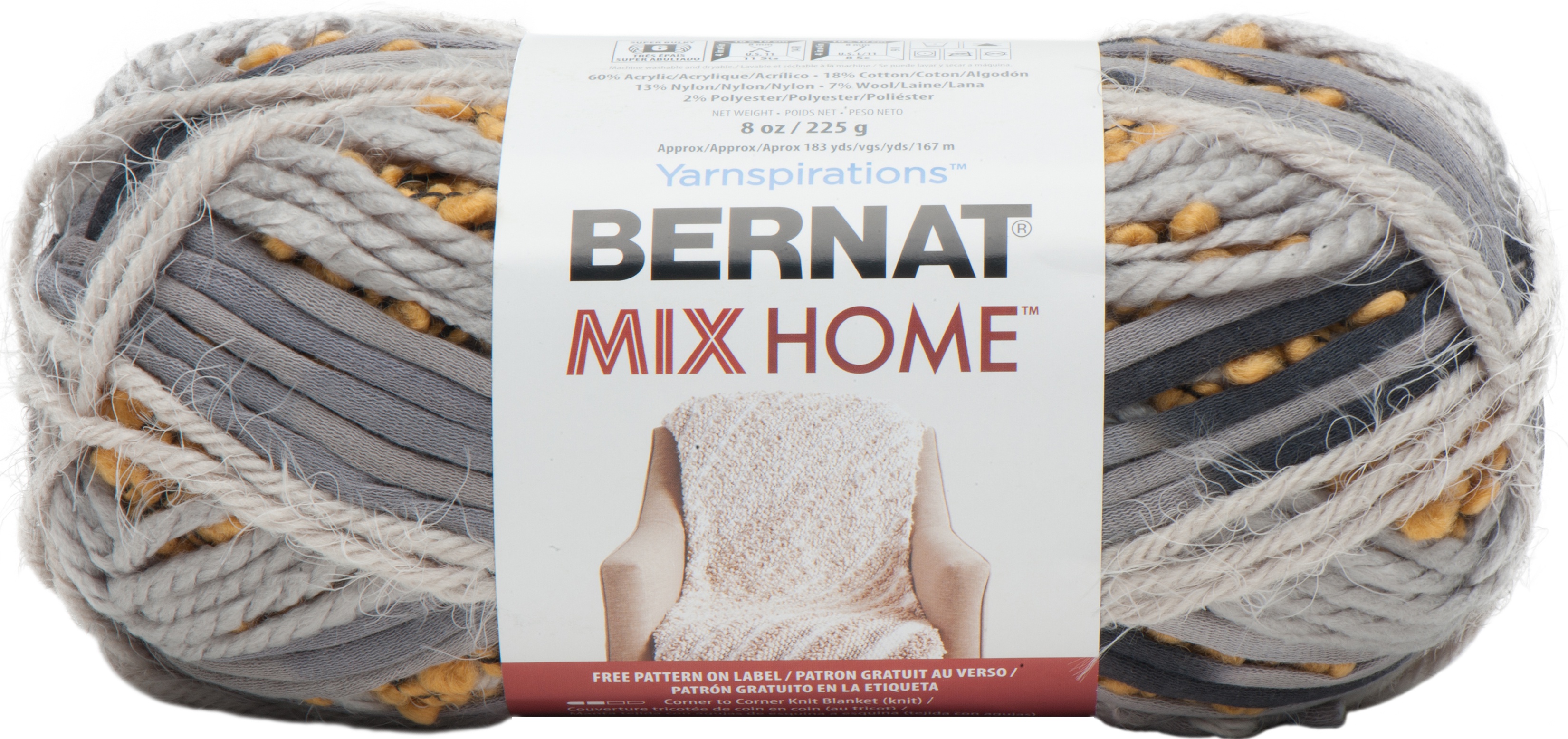 Bernat 16199797012 Mix Home Yarn, Gold Mine