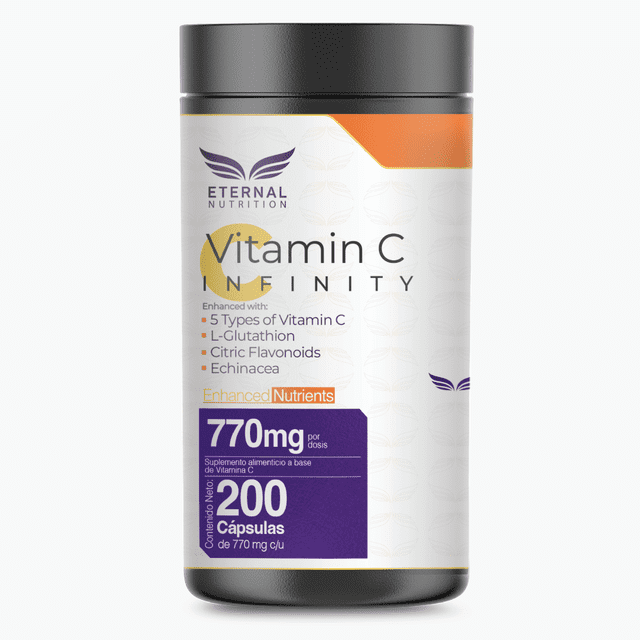 Vitamina C + L-Glutatión Eternal Nutrition 200 Cápsulas 770 mg