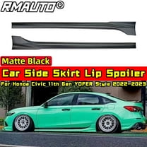 For Honda Civic 11th Gen 2022-2023 Body Kit Side Skirt Spoiler Matte Black YOFER Style Side Skirt Guard Car Accessories