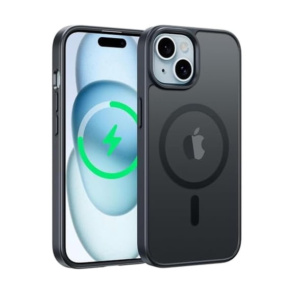 Eryueer for iPhone 15 Plus Case: Matte Magnetic Phone Cases Compatible with Magsafe Slim Anti Yellowing Military Grade Drop Protection Rugged Protective Translucent Cell Cover