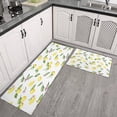 thumbnail image 3 of 2 Piece Simple Lemons Rug Kitchen Rug Set, Decor Kitchen Rugs, Absorbent Non-Slip Washable Floor Mats, Home Indoor Runner Rugs 17"x47"+17"x30", 3 of 7