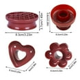 thumbnail image 3 of Mini Cake Molds Donut Maker Chocolate Molds - 3D Sweets Dessert Baking Tools for Cookies, Biscuits, Mochi - Plastic, Dark Red, 3 of 8