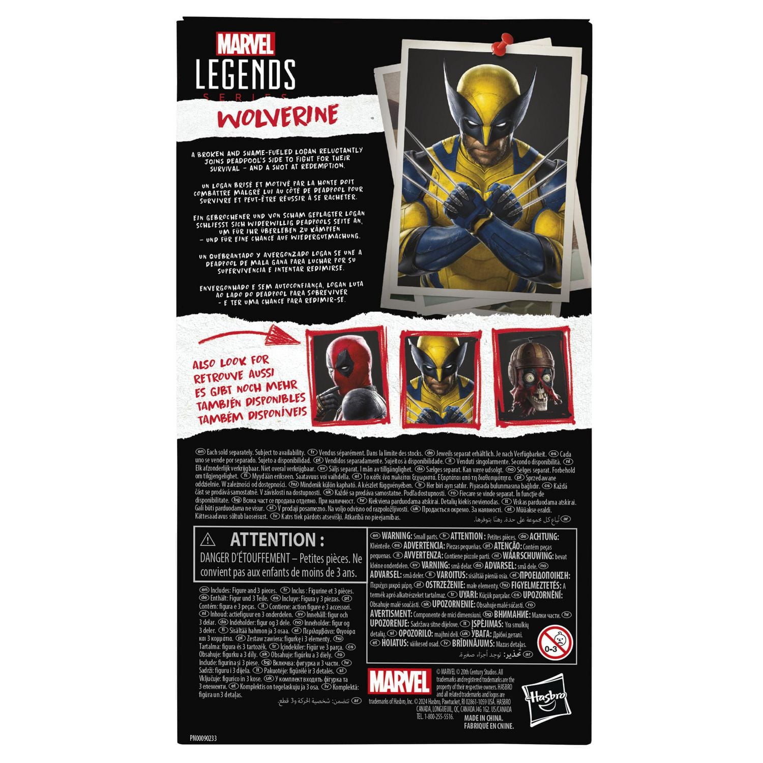 Marvel Legends Series Wolverine, Deadpool & Wolverine Adult Collectible Action Figure (6”)
