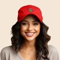 thumbnail image 3 of Dalix Rainbow Frog Embroidered Womens Cotton Dad Hat Baseball Cap Adjustable in Red, 3 of 5