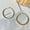 Gold, variant on 45mm Diameter Minimalist Retro Finish Lightweight Basic Hoop Earrings