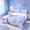 Pink Purple D, variant on meiyoeat Mermaid Scale Letter L Twin Sheets for Kids Girls, Marine Starfish Bedding, Purple Blue, 3-Piece, 1 Flat Sheet, 1 Fitted Sheet and 1 Pillowcase