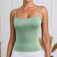 thumbnail image 2 of KHONTS Women's Basic Double Lined Scoop Neck Tanks Tops Adjustable Strap Cami Tank Summer Sleeveless Tops Light Green XL, 2 of 6