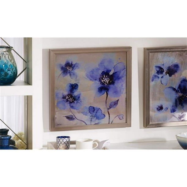 Giftcraft 85872 17. 2 x 17. 2 inch Floral Print Wall Decor with Mirror