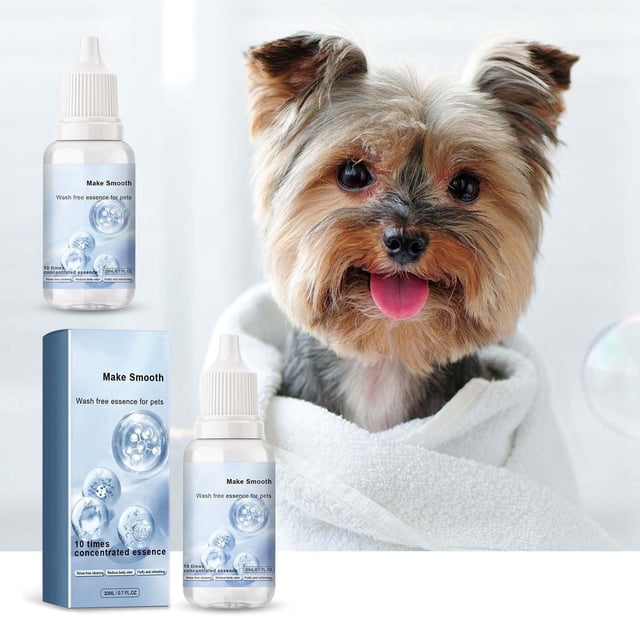 Fiudx Suero Sin Enjuague para Mascotas, Fórmula Antienredos, Refresca y Desodoriza, Sin Enjuague, Suave y Seguro, Aerosol Fácil de Usar, para Perros y Mascotas, Botella de 20 Ml