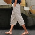 thumbnail image 1 of WILLBEST Pantalones Casuales para Mujer - Leggings Capri Ligeros de Color Sólido para Mayor Comodidad En Verano - Diseño Transpirable de Largo 7/8 para Uso Diario Mediana, 1 of 5