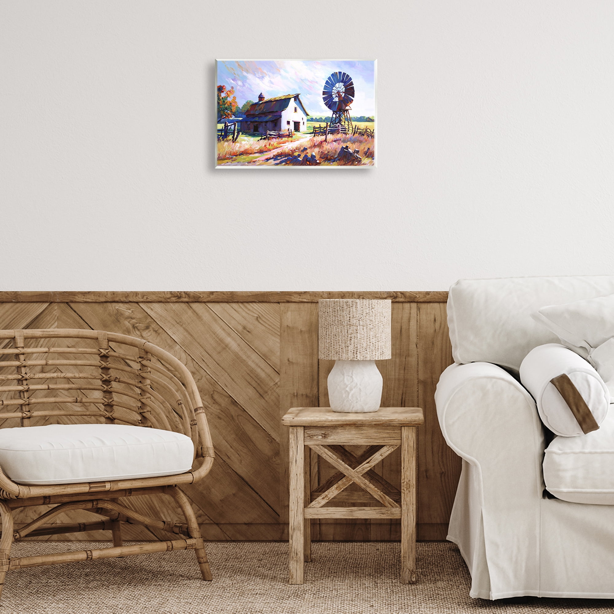 Stupell Industries Countryside Serenity Landscape Landscape Painting Unframed Art Print Wall Art, 15 x 10