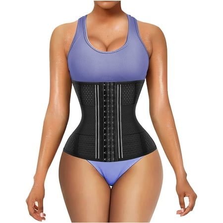

Loday Women Waist Trainer Shapewear Control Belt Waist Cincher Body Shaper Sport Workout Girdle Underbust Corset(Black OOL)