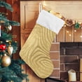 thumbnail image 5 of Coolnut 1 Pack Christmas Stockings 17.7 Inches Gold Animal Print Glitter Large Size Xmas Cable Stocking Gifts & Decorations for Family Holiday Xmas Party, 5 of 6