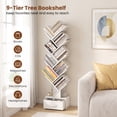 thumbnail image 6 of Costway 10-tier Tree Bookshelf with Drawer Free-standing Bookcase Storage Shelf White, 6 of 10