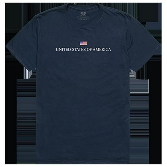 USA Relaxed Graphic Tee Shirt, Navy - Extra Large