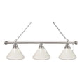 thumbnail image 1 of Holland Bar Stool BL3CHWT White 3 Shade Pool Billiard Light, Chrome, 1 of 1