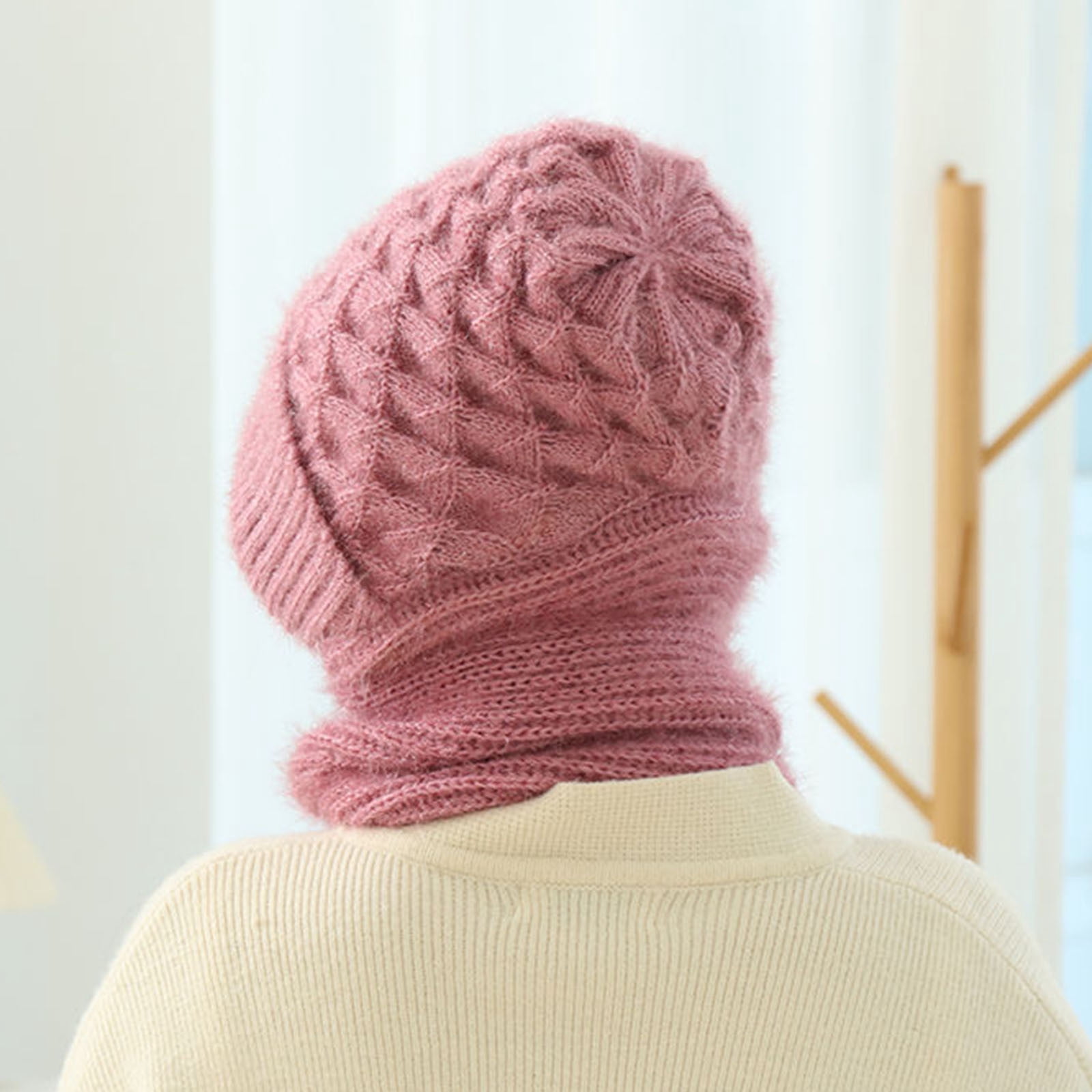 Ear Protection Windproof Cap Scarf, Winter Warm Knitting  display picture 3