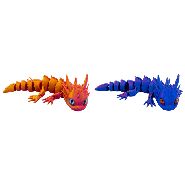 Estatua Dragón Rastreo en 3D para Los Entusiastas Del () Naranja