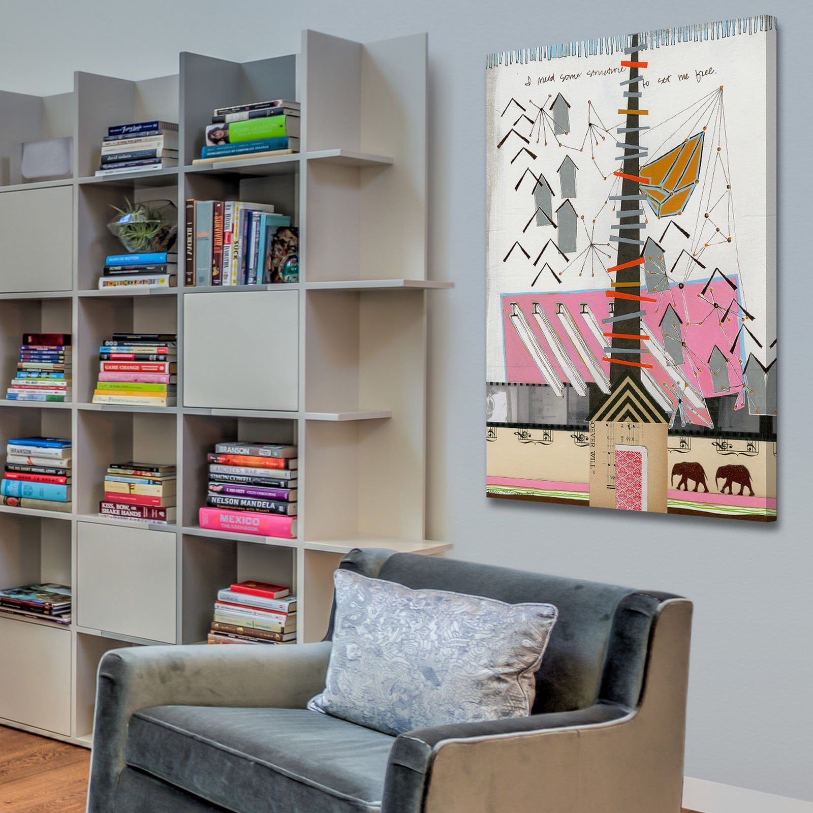 Marmont Hill "Structure to Set Me Free" by Nikki Galapon Painting Print on Wrapped Canvas