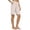 Beige, variant on VBVC Women's Striped Cotton-Linen Bermuda Shorts,High Waist Knee Length Shorts For Women,Ladies Summer Pull-On Work Shorts with Pockets,Beige,S-2XL