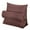 Brown, variant on Reading Pillow Bed Wedge Backrest Lounge Cushion with Pockets | Back Support for Sitting Up in Bed,Size M Gray