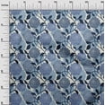 thumbnail image 3 of oneOone Cotton Cambric Medium Blue Fabric Floral Retro Sewing Craft Projects Fabric Prints By Yard 42 Inch Wide, 3 of 5