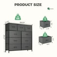 thumbnail image 3 of EDX Commode à 9 Tiroirs pour Chambre, Tour d'Organisation de Rangement en Tissu, Armoire, Gris, 3 of 9