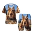 thumbnail image 1 of Balery Close-Up Curious Squirrel Conjunto de Pijama Infantil de Manga Corta con Estampado – Ropa de Dormir de Algodón Suave-Medium, 1 of 6