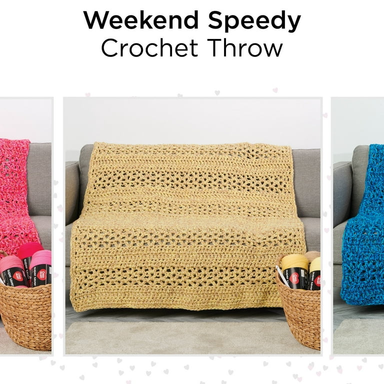 Red Heart Weekend Speedy Crochet Kit-Neutral Yellow