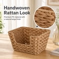 thumbnail image 4 of HomeZone PE Rattan Storage Basket Organizers with Open Front, 2-Pack, Beige, 4 of 7