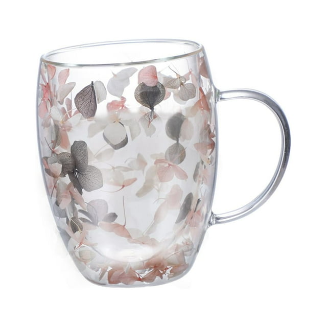 Tazas de café de doble pared Soledad 300ml vidrio transparente aislada Estilo B