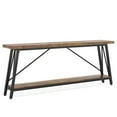 thumbnail image 2 of Spaco Extra Long Console Tables, Rustic Sofa Table&nbsp;, Industrial Farmhouse Style, Triangular Stable Structure, Adjustable Legs, 70.87" Long, 2 of 10